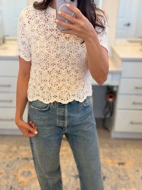 Abercrombie & Fitch Crocheted Summer Top